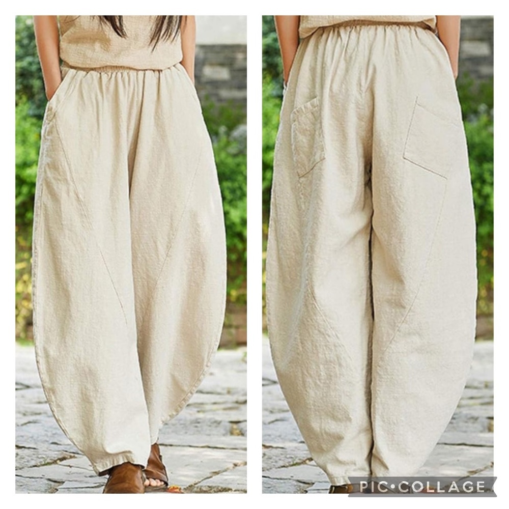 IXIMO linen harem balloon pants sz M